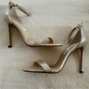 NEW NINA Women's Dayzee Shimmer High Heel Sandals Ankle Strap US 7